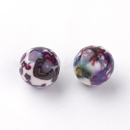 Rociar perlas de resina pintadas RESI-Q182-09-1