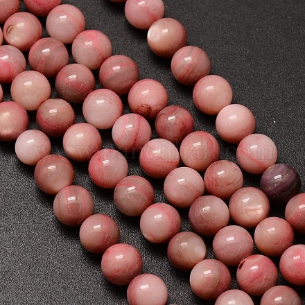Natural Freshwater Shell Round Bead Strands SHEL-M011-04-1