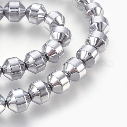Electroplated Non-magnetic Synthetic Hematite Bead Strand G-E498-12B-04-1
