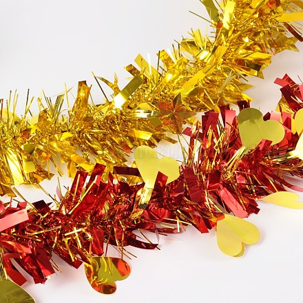 Hot Selling Colorful Plastic Garlands Tree Ceiling Christmas Party Hanging Decorations AJEW-J029-03-1