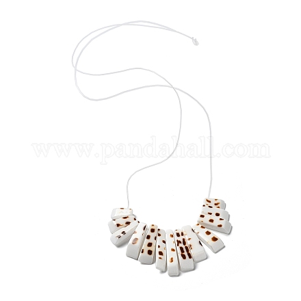 Brins de perles graduées en coquillage conus eburneus naturel rectangle SSHEL-P002-05A-1