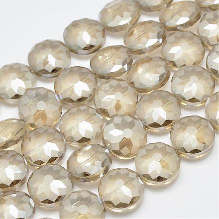 Electroplate Glass Beads Strands EGLA-N0001-23A-A01-1
