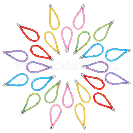 Craspire 30 pz 6 colori decorazioni pendenti in corda di paillettes in pvc FIND-CP0001-74-1