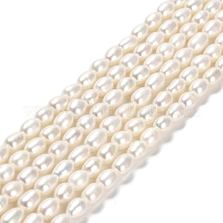 Fili di perle di perle d'acqua dolce coltivate naturali PEAR-E016-145-1