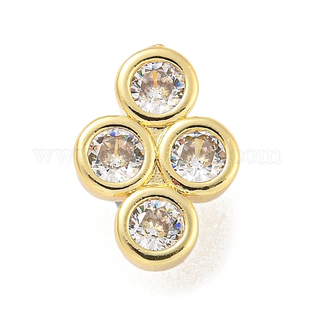 Подвески из латуни с прозрачным кубическим цирконием KK-Z072-15G-1