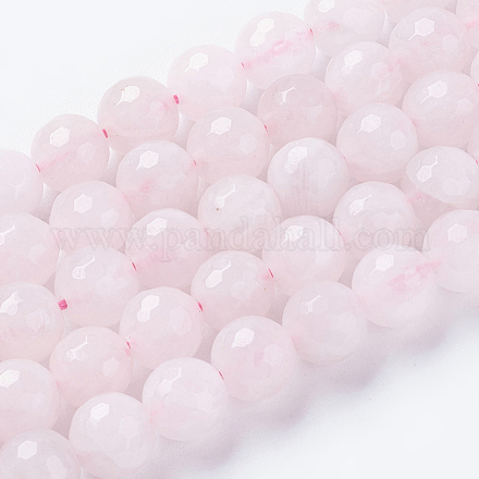 Fili di perline quarzo roso  naturale  X-G-G542-8mm-31-1