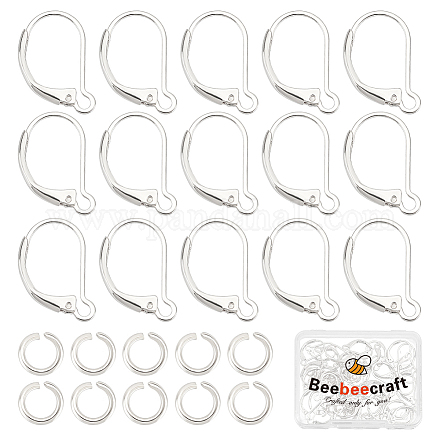 20 paire d'accessoires de boucles d'oreilles dormeuses en laiton DIY-BBC0001-71P-1