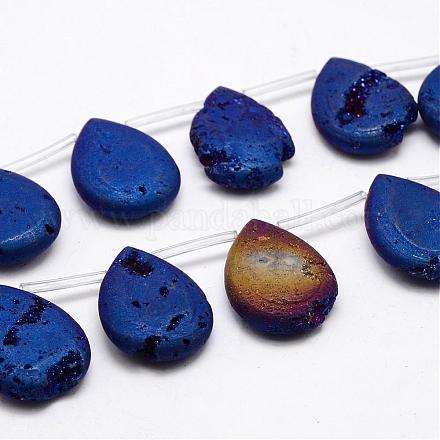 Chapelets de perles de cristal de quartz naturel électrolytique G-G891-05-1