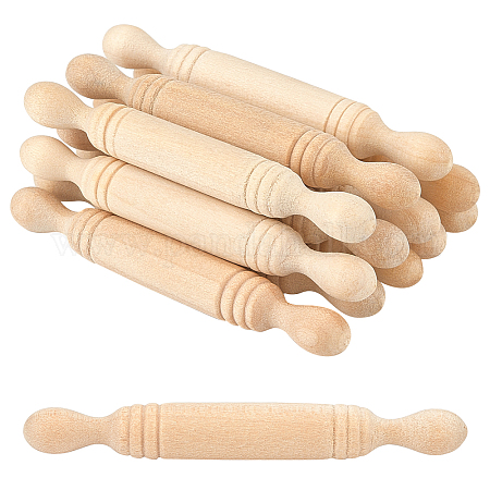 Wholesale OLYCRAFT 10Pcs Mini Wooden Rolling Pin Clay Tools Clay