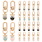 Owl Allloy Enamel Pendant Decorations, with Alloy Swivel Clasps, Mixed Color, 52mm, 4 colors, 5pcs/color, 20pcs/set