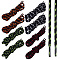 8 Pairs 4 Colors Polyester Shoelace, Mixed Color, 1420~1460x4mm, 2 pairs/color