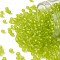 TOHO Round Seed Beads, Japanese Seed Beads, (4F) Transparent Frost Lime Green, 8/0, 3mm, Hole: 1mm, about 222pcs/10g