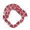 Baking Paint Glass Enamel Beads, Lemon Slice, FireBrick, 12.5~13x18.5x8.5mm, Hole: 1.6mm