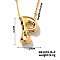 Simple and Stylish Brass Letter Pendant Satellite Chain Necklaces for Women Men, Golden, Letter P, 16.14 inch(41cm)