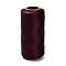 260M Waxed Polyester Cords, Flat, Dark Red, 0.8x0.3mm, about 284.34 Yards(260m)/Roll