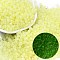 6/0 Luminous Glass Seed Beads, Round Hole, Frosted Inside Colours, Glow in the Dark, Rondelle, Champagne Yellow, 4.5x3.5mm, Hole: 1.5mm, about 500pcs/50g