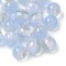 Two Tone Resin Beads, Round, with Glitter Powder, Sky Blue, 9.5mm, Hole: 2mm