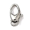 304 Stainless Steel Lobster Claw Clasps, Oval, Stainless Steel Color, 10x5.5x3.5mm, Hole: 1x2mm