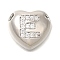 Rack Plating Brass Micro Pave Cubic Zirconia Pendants, Cadmium Free & Lead Free, Heart with Letter A~Z Charms, Platinum, Letter E, 14.5x16x6mm, Hole: 3mm