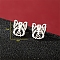 Non-Tarnish Stainless Steel Stud Earrings, Dog Shape, Stainless Steel Color, 12x10mm