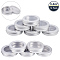 BENECREAT 14 Pcs 100ml Aluminum Tin Jars, Round Aluminum Tin Cans Cosmetic Containers with Screw Cap Lid for DIY Crafts Salve Candle Travel Storage-Platinum