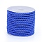 Polyester Cord, Twisted Cord, Blue, 3mm, about 5.46 yards(5m)/roll
