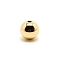 Brass Beads, Long-Lasting Plated, Round, Real 14K Gold Plated, 10x9mm, Hole: 1.8mm