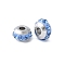 304 Stainless Steel Polymer Clay Rhinestone Beads, Rondelle, Stainless Steel Color, Light Sapphire, 7x4mm, Hole: 2mm