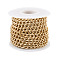 Aluminium Curb Chains, Unwelded, with Spool, Golden, 7x5x1.5mm, about 16.40 Feet(5m)/Roll