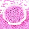 Opaque Baking Paint Glass Beads, Round, Violet, 5.5x4.5~5mm, Hole: 1mm, about 2500pcs/pound