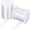 NBEADS 96m Clear Elastic Strap, 6mm Flat with Embossed Pattern Elastic Band High Flexibility Clear Elastic Plastic Stretchable Adjustable Cord for DIY Shoulder Bra Clothes Sewing Project