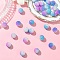 30Pcs Imitation Pearl Acrylic Beads, Berry Beads, Combined Beads, Round, Lilac, 12mm, Hole: 1mm