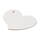 100 pièce d'étiquettes de prix vierges en papier en forme de cœur CDIS-P008-01B-3