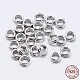 Rhodium Plated 925 Sterling Silver Split Jump Rings STER-F036-01P-0.6x8mm-1