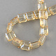Galvanoplastie facettes en verre transparent perles brins EGLA-S087-01-2