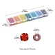 1561 pièces 7 couleurs 8/0 perles de rocaille en verre transparent SEED-FS0001-08-5