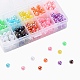 300Pcs 10 Colors Plastic Beads OACR-CJ0001-13-3