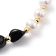 Natürliche kultivierte Süßwasserperlen Perlen Armbänder BJEW-JB05491-05-3