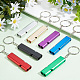 GOMAKERER 7Pcs 7 Colors Aluminum Alloy Double Frequency Whistles AJEW-GO0001-17-7