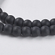 Chapelets de perles en pierre noire synthétique G-G508-6-3