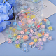 CHGCRAFT 156Pcs Transparent Acrylic Stars Bead in Bead Round Beads Assorted Candy Rabbit Flower Plastic Bead for Hair Braids Phone Lanyard Wrist Strap DIY Craft TACR-CA0001-27-5