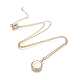 Brass Initial Pendant Necklaces NJEW-I230-24G-C-1