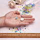 Fashewelry 1200pcs 8 colores cuentas acrílicas transparentes TACR-FW0001-01-5