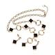 Brass Austrian Crystal Jewelry Sets SJEW-G034-A04-1