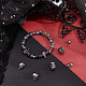 Unicraftale 8 pièces 8 perles de crâne de style 304 perles d'espacement en acier inoxydable tête de crâne en argent antique perles en vrac trou de 1.5~8.5 mm perles européennes perles en métal pour la fabrication de bijoux bracelet à bricoler soi-même collier STAS-UN0043-54-3