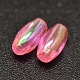 Perles acryliques transparentes écologiques plaquées de riz plaqué couleur ab X-PACR-I002-02-2