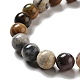 Natural Dendritic Jasper Beads Strands G-E571-31B-4