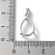 Rhodium Plated Rack Plating 925 Sterling Silver Pendants Cabochon Settings STER-NH0001-49B-P-3