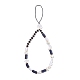 Moon & Star & Disc Beaded Chain Mobile Strap HJEW-SW00020-01-1