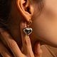 Placage ionique (IP) 304 boucles d'oreilles pendantes en forme de cœur en acier inoxydable EJEW-L266-01GP-2